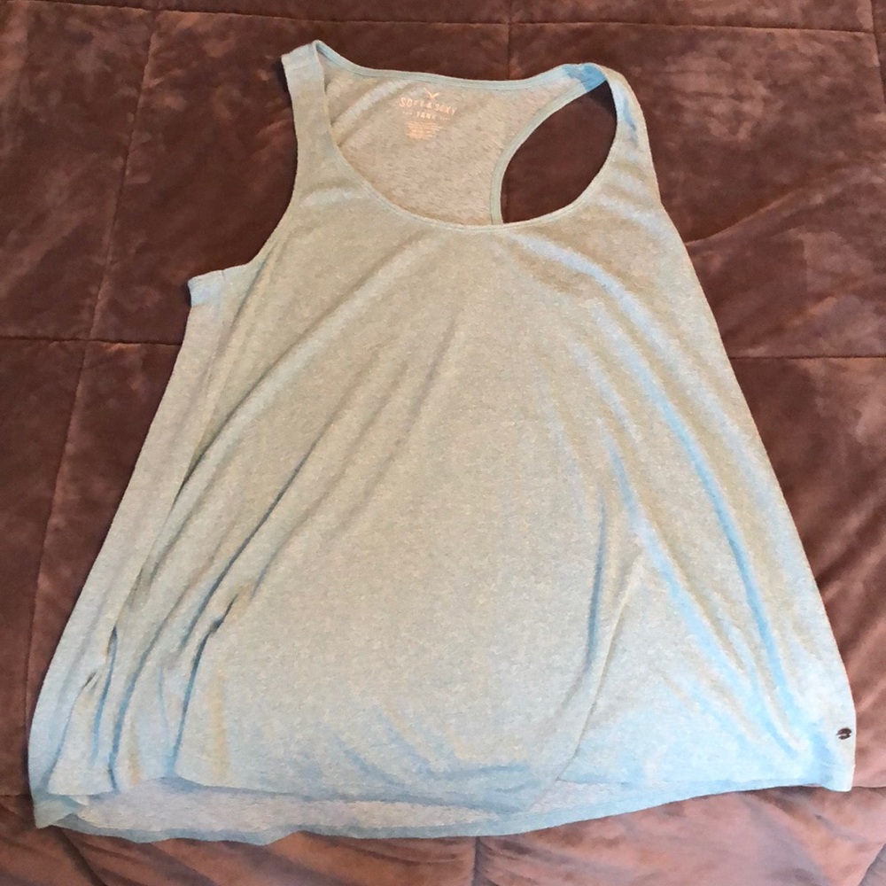Light blue flowy tank top